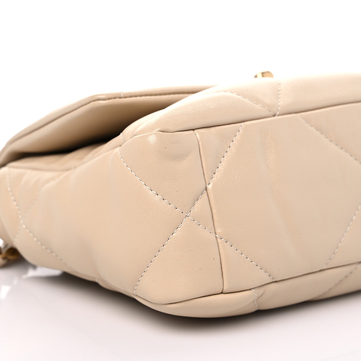 Chanel Lambskin Quilted Medium Chanel 19 Flap Light Beige 8 of 9