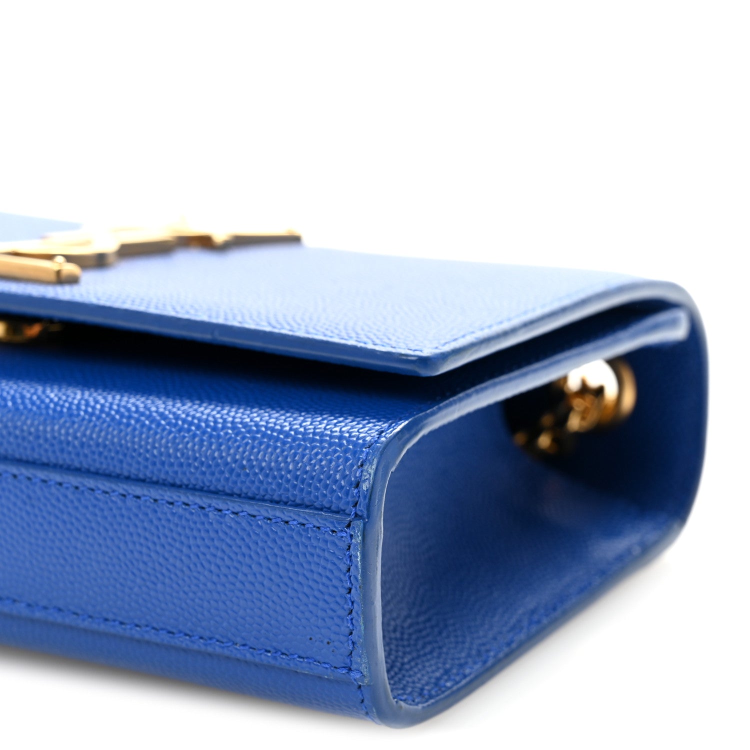 Saint Laurent Grain De Poudre Small Classic Monogram Kate Satchel Royal Blue 9 of 9