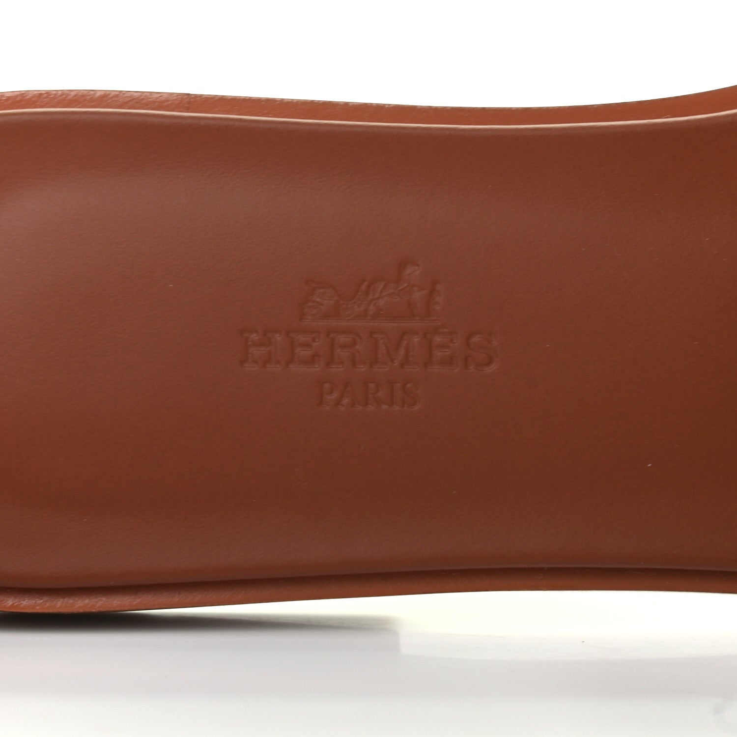 Hermes Box Calfskin Oran Sandals 37.5 Gold 7 of 8