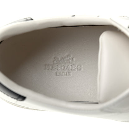 Hermes Swift Peinture Fraiche Womens Quicker Sneakers 38 White Black 6 of 8