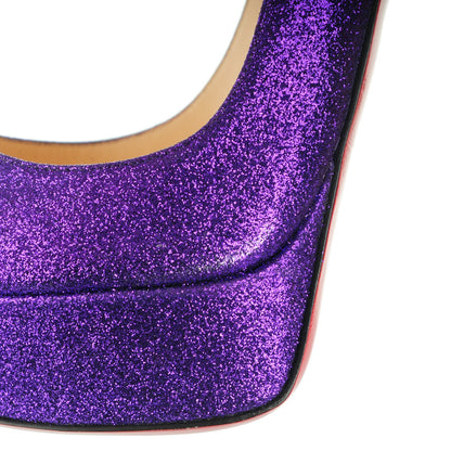 Christian Louboutin Glitter Bambou 140 Pumps 35.5 Purple 11 of 13
