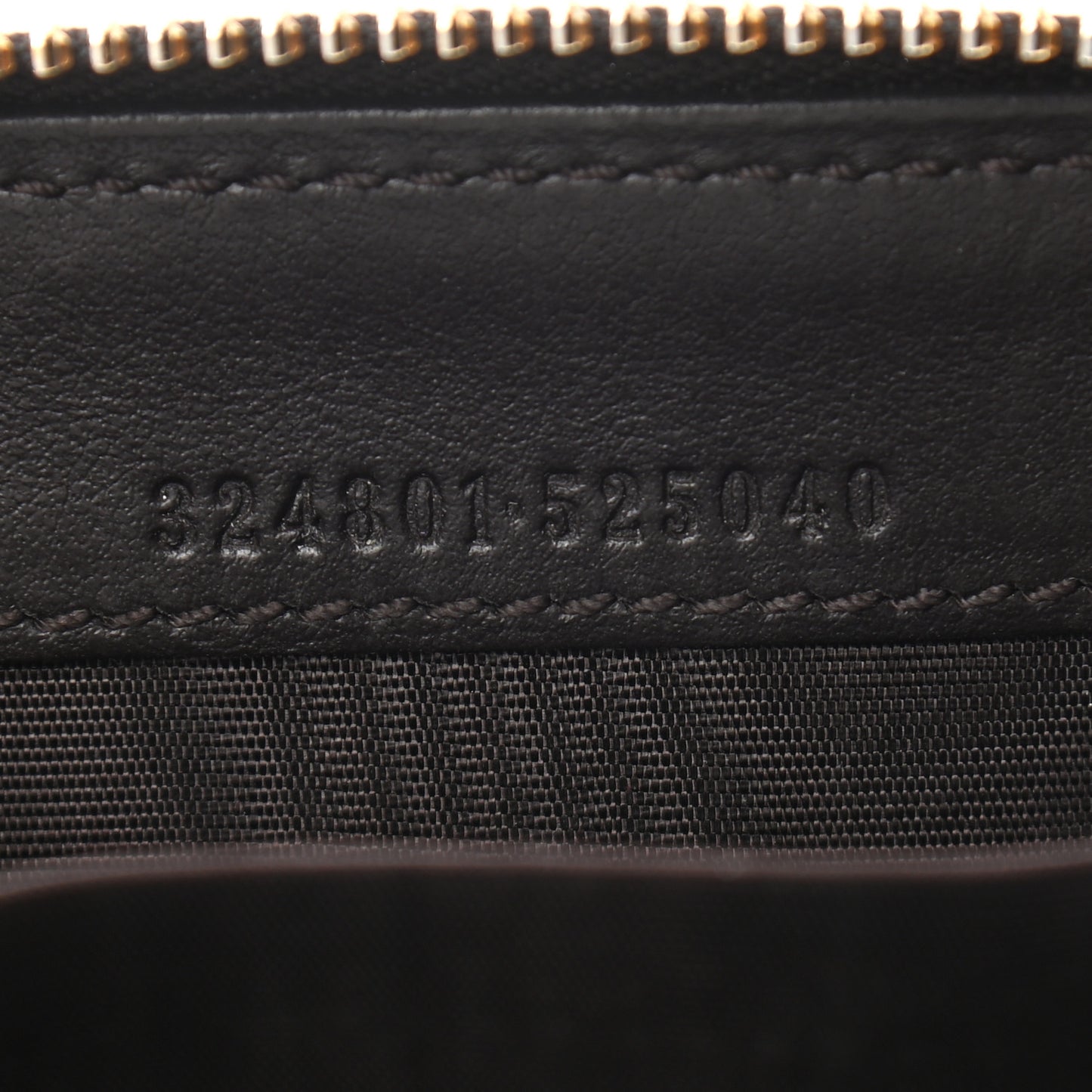 Guccissima Zip Around Coin Purse Wallet Dark Brown