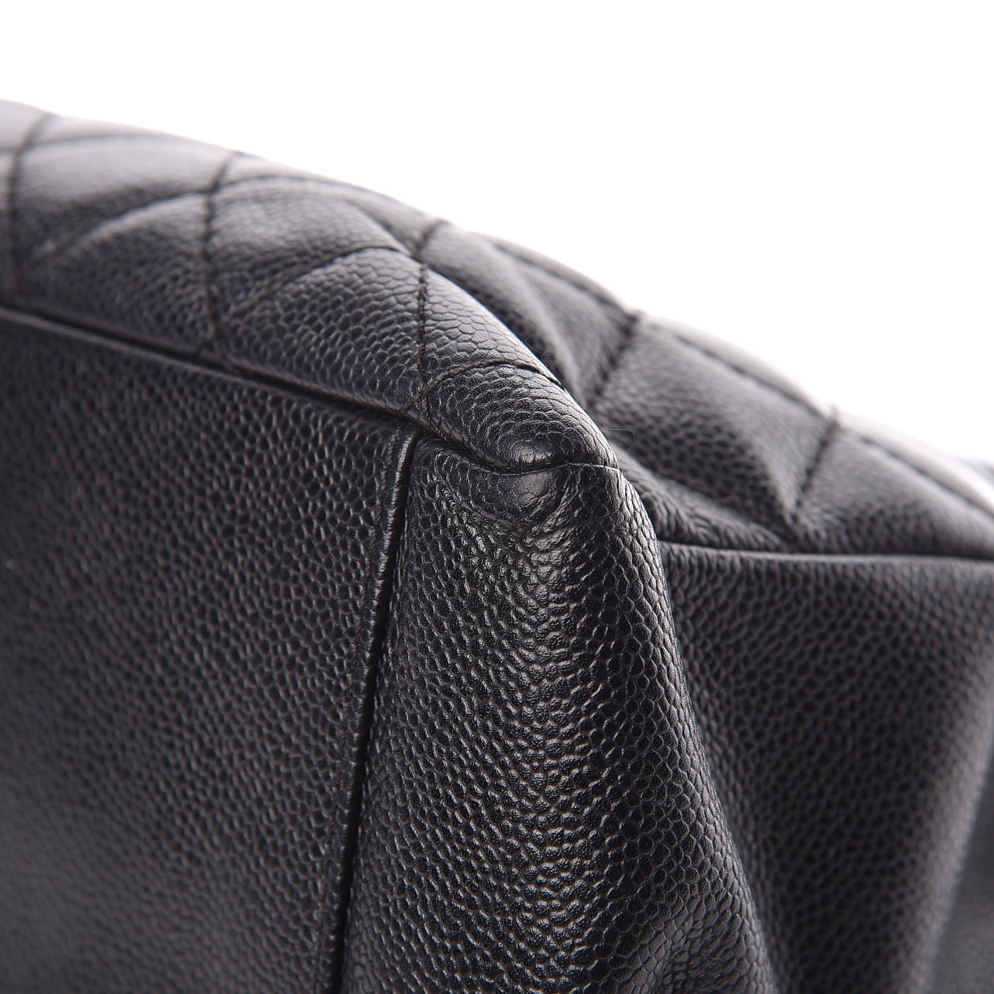 Caviar Quilted Grand Shopping Tote GST Black
