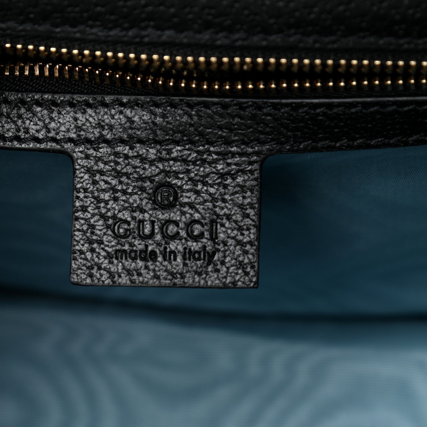 Gucci Textured Calfskin Bee Star Print Small Sylvie Shoulder Bag Black 6 of 13