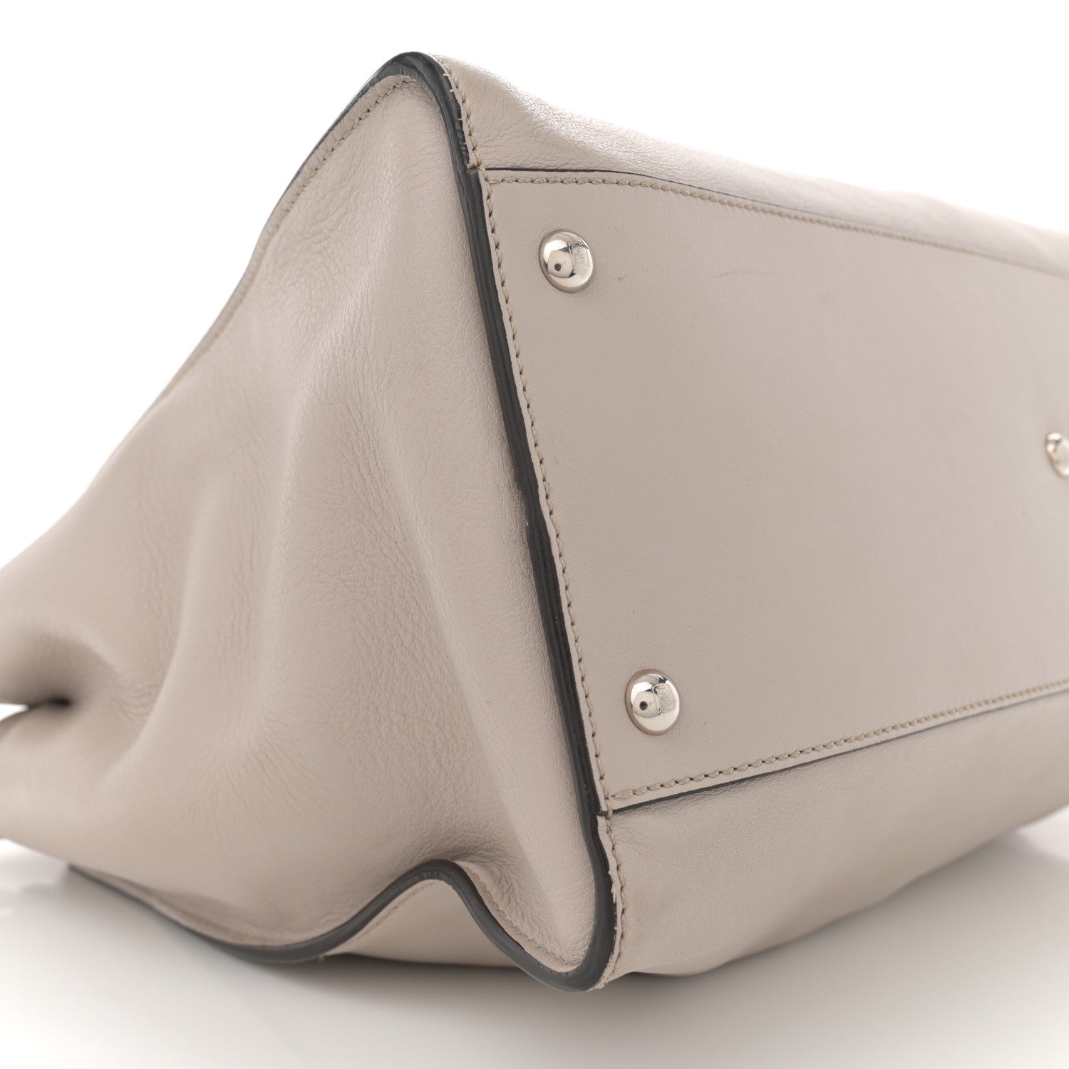 Fendi Vitello Seta Plexiglass Granite Large Peekaboo Iconic Satchel Polvere 9 of 11