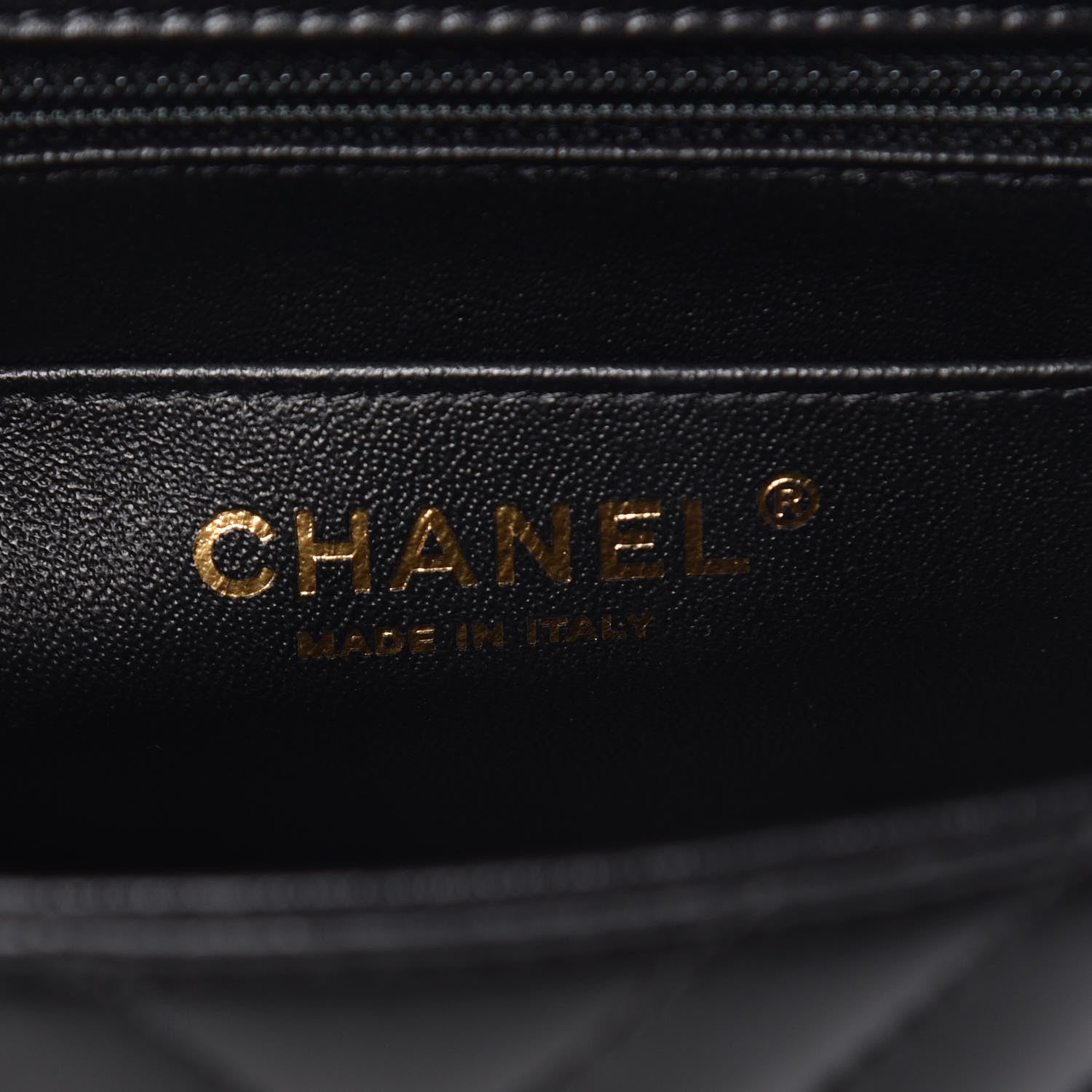 Chanel Lambskin Chevron Quilted Mini Square Flap Black 6 of 11