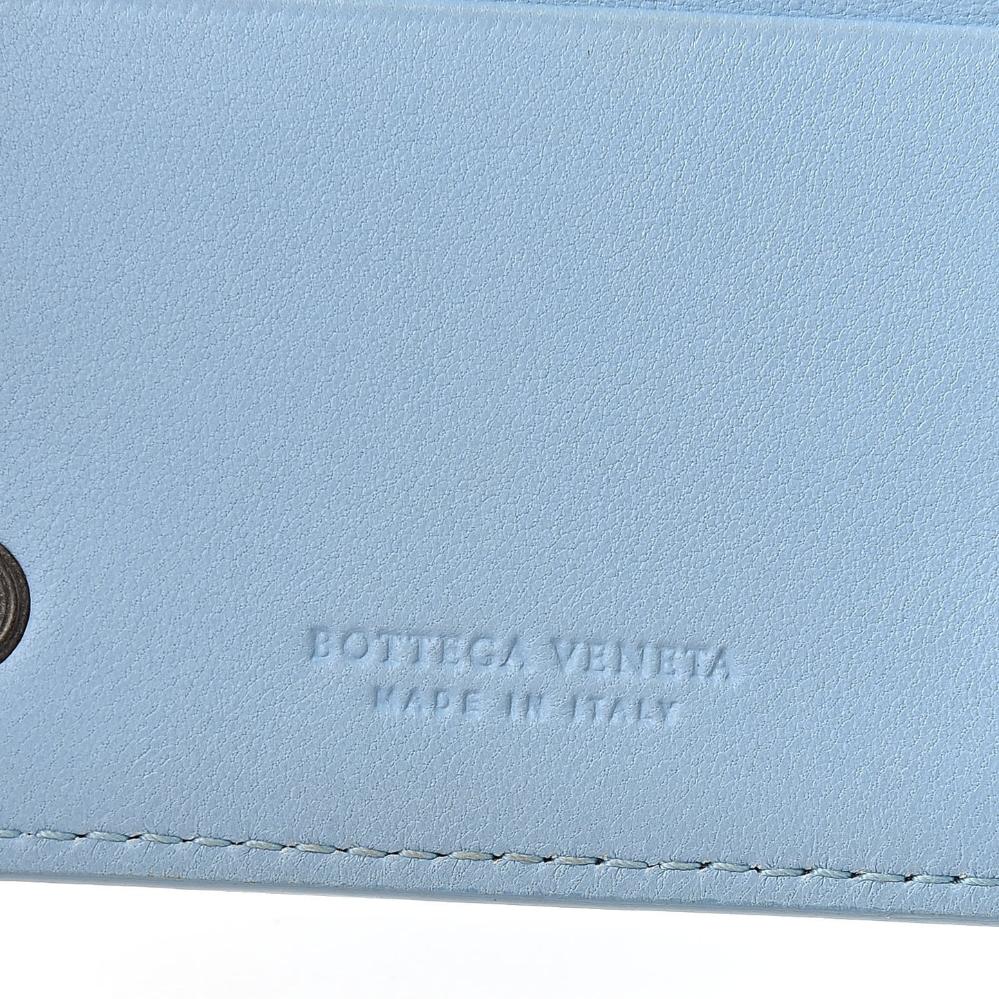 Nappa Intrecciato Card Holder Light Blue