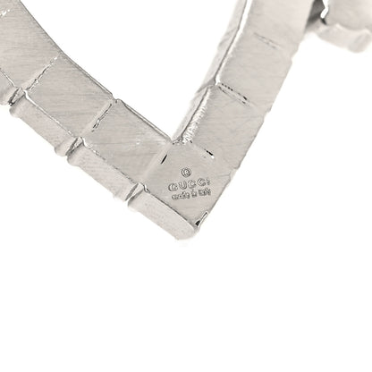 Gucci Metal Crystal GG Brooch Silver 3 of 3