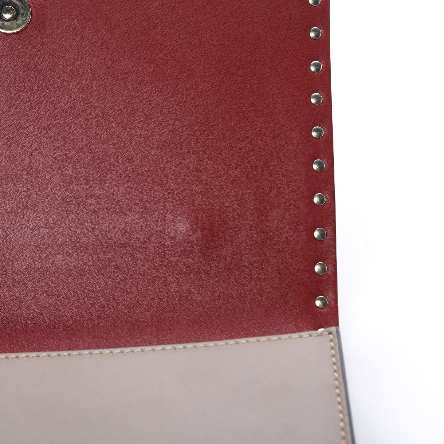 Nappa Rockstud Wristlet Clutch Poudre