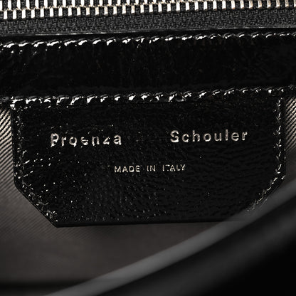 Proenza Schouler Crinkled Patent Calfskin Tiny PS1 Satchel Black 6 of 9