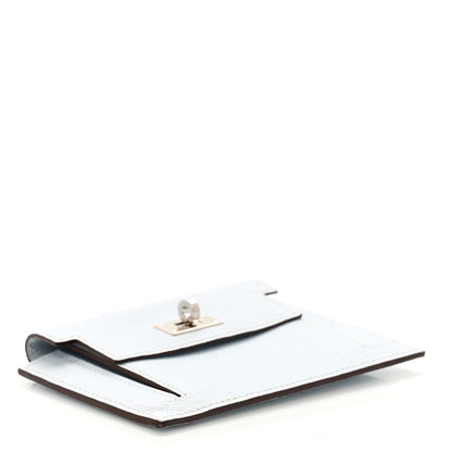 Hermes Chevre Mysore Kelly Pocket Compact Wallet Bleu Brume 4 of 7