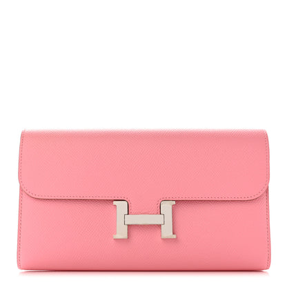 Hermes Epsom Constance Long Wallet Rose Confetti 1 of 9