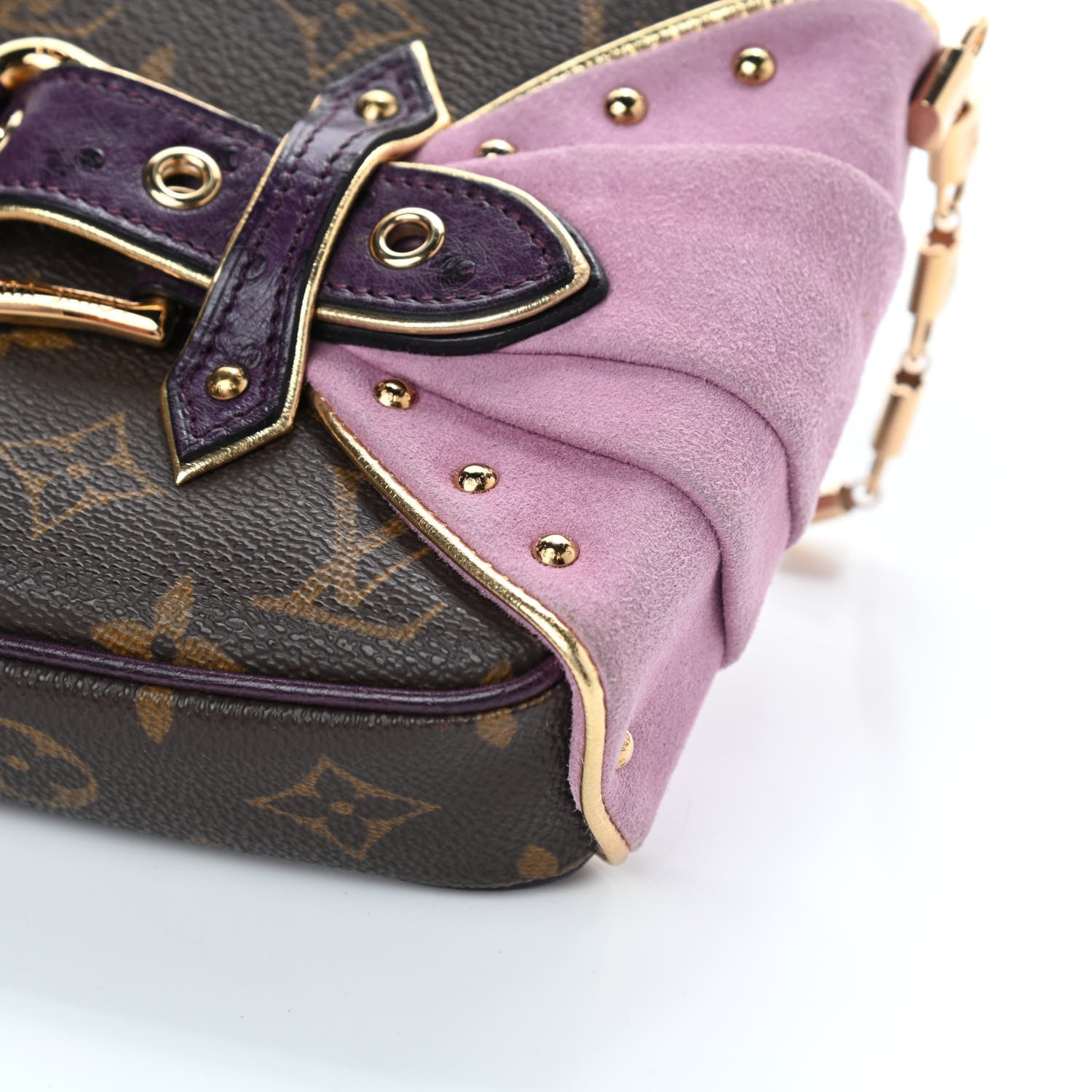 Louis Vuitton Monogram Suede Ostrich Les Extraordinaires Pochette 8 of 9