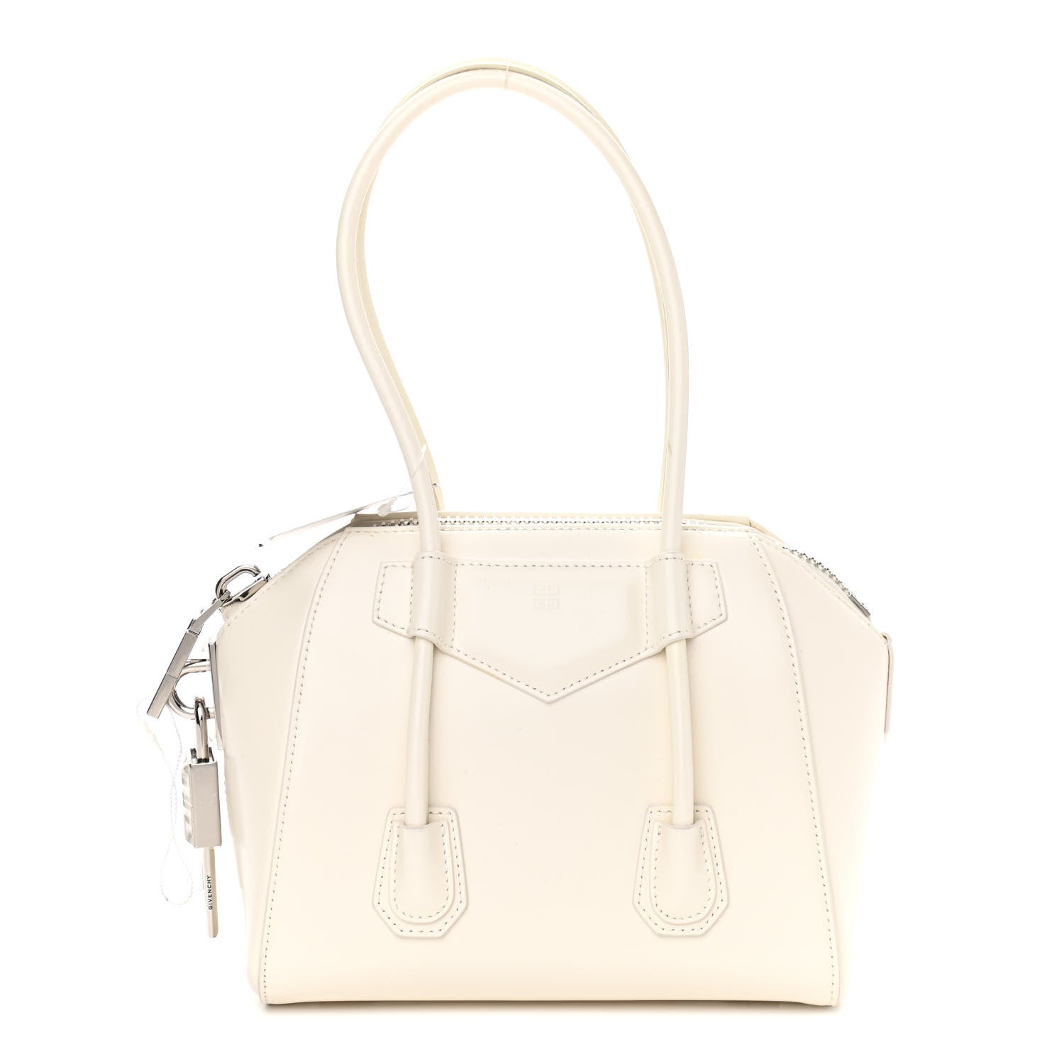 Givenchy Box Calfskin Mini Lock Antigona Shoulder Bag White 1 of 10