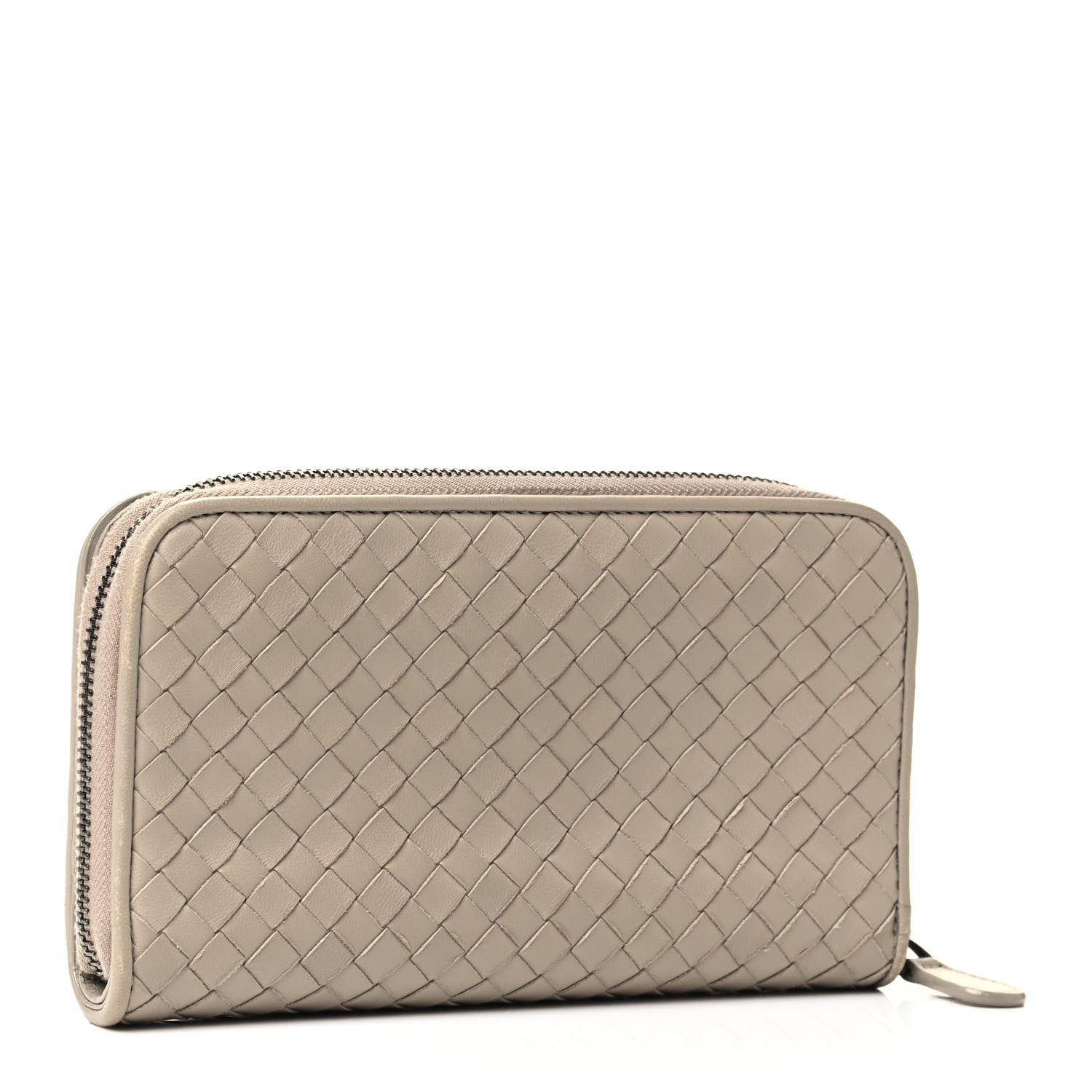 Bottega Veneta Nappa Intrecciato Zip Around Wallet Limo 2 of 4