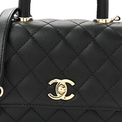 Chanel Caviar Quilted Extra Mini Coco Handle Flap Black 8 of 10