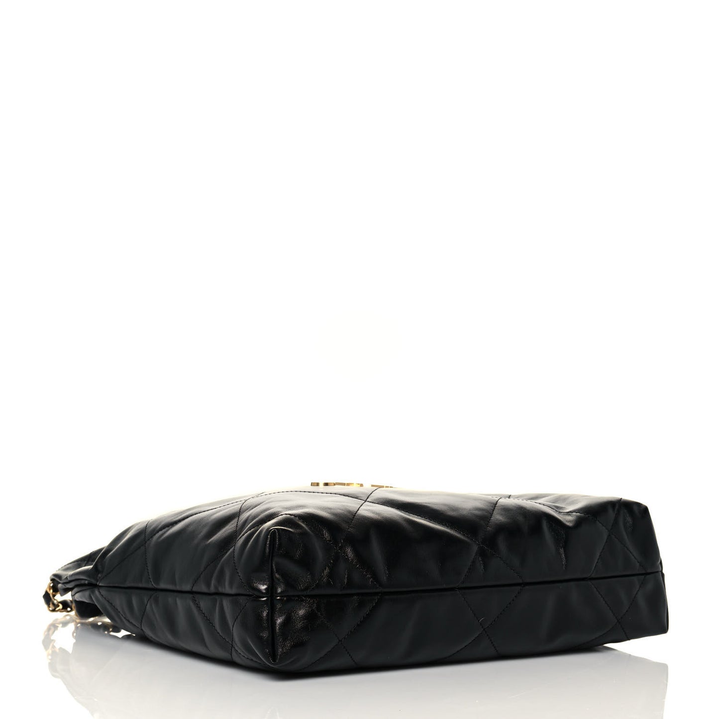Shiny Calfskin Quilted Small Chanel 22 Black