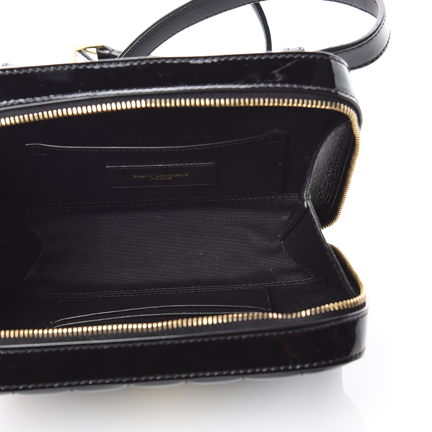 Saint Laurent Patent Matelasse Vicky Monogram Belt Bag Black 7 of 10