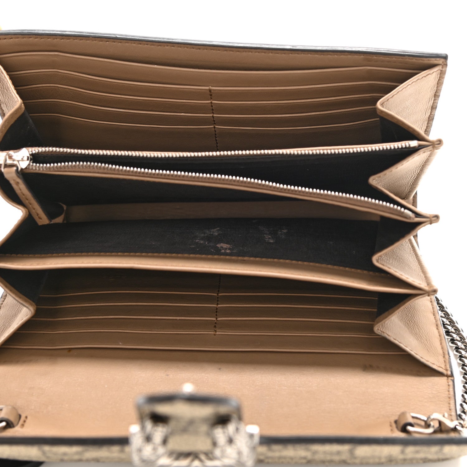 Gucci GG Supreme Monogram Mini Dionysus Chain Wallet Beige Taupe 5 of 22