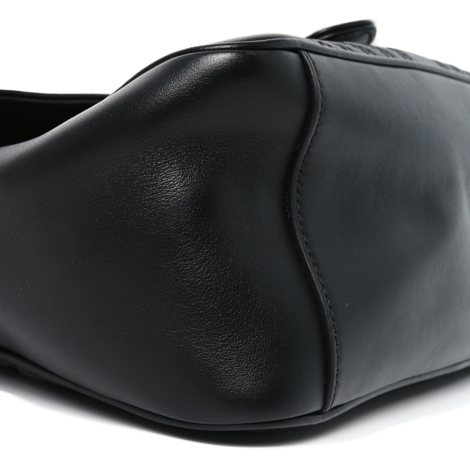 Gucci Calfskin Matelasse Small GG Marmont Top Handle Shoulder Bag Black 9 of 10