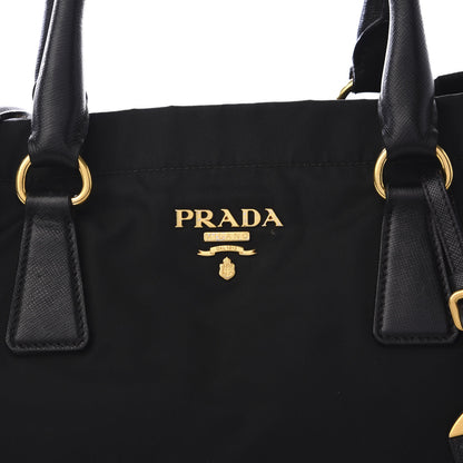 Prada Tessuto Nylon Saffiano Tote Black 8 of 8