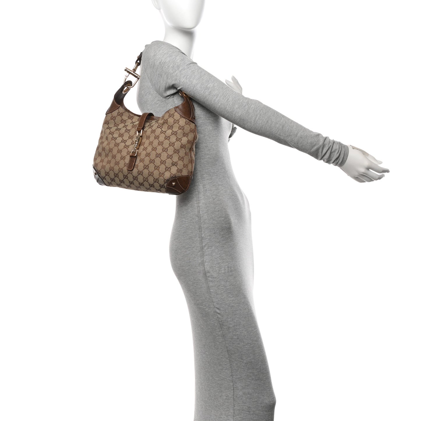 Monogram Piston Lock Jackie O Hobo Dark Brown