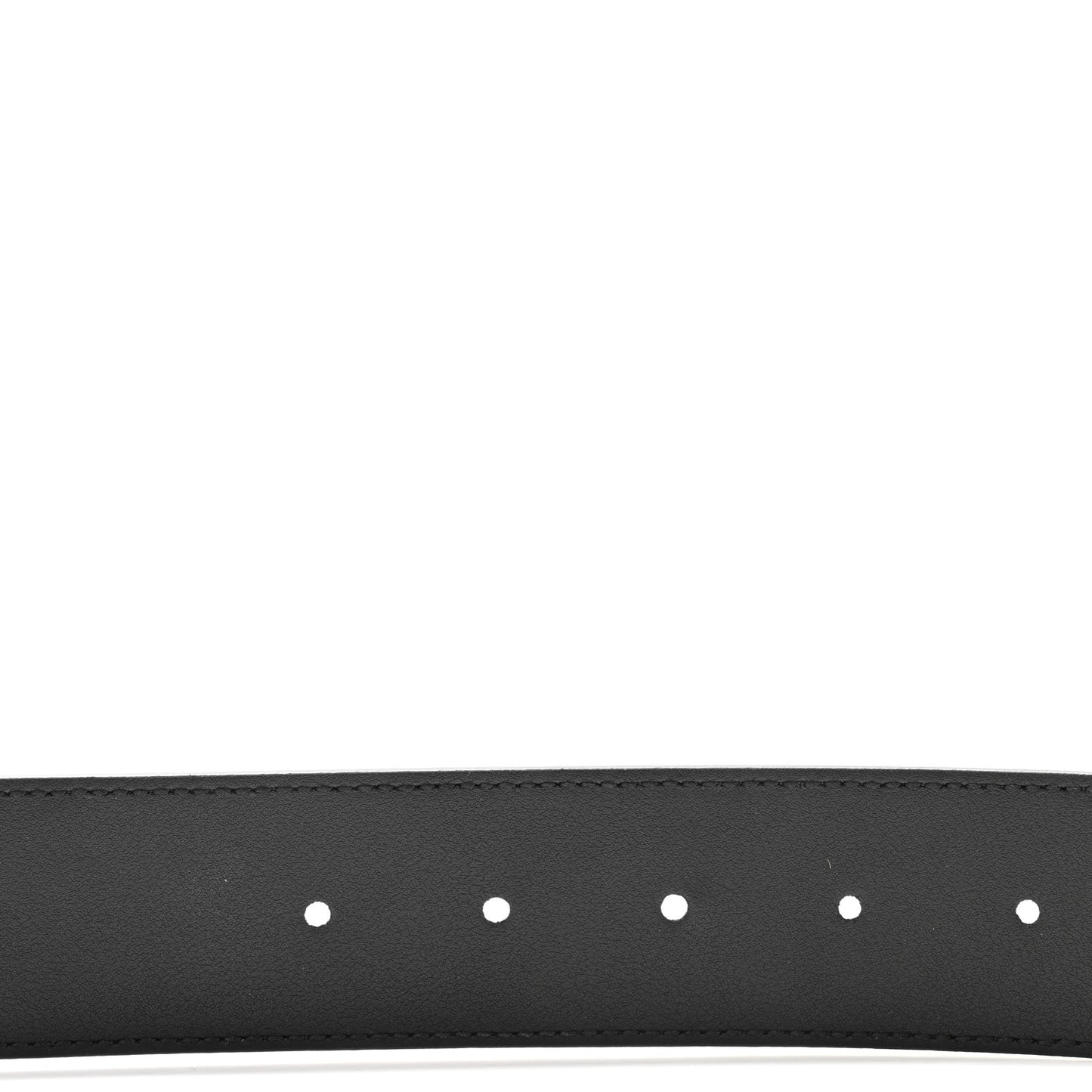 Moon Calfskin Pearl Double G 40mm Belt 105 42 Black Cream