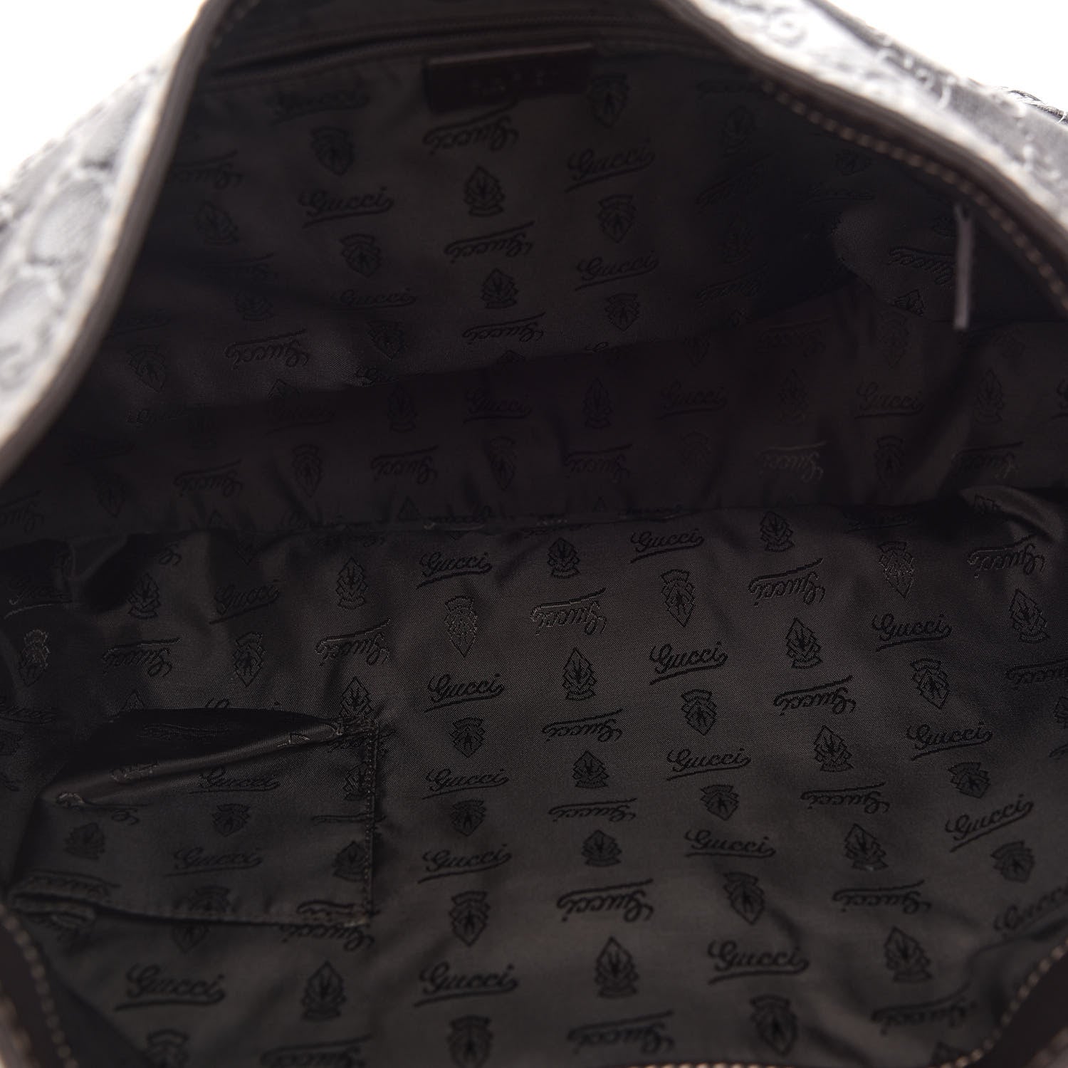 Gucci Guccissima Large New Ladies Web Hobo Dark Brown 5 of 10