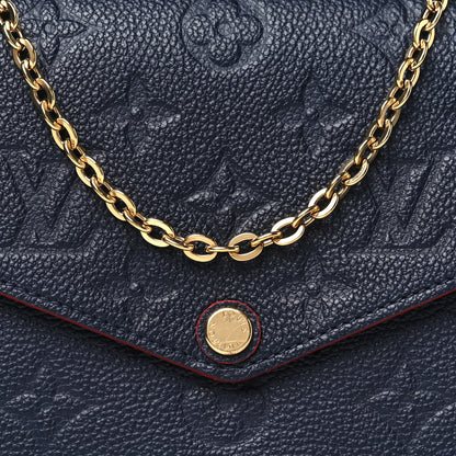 Louis Vuitton Empreinte Pochette Felicie Chain Wallet Marine Rouge 8 of 10