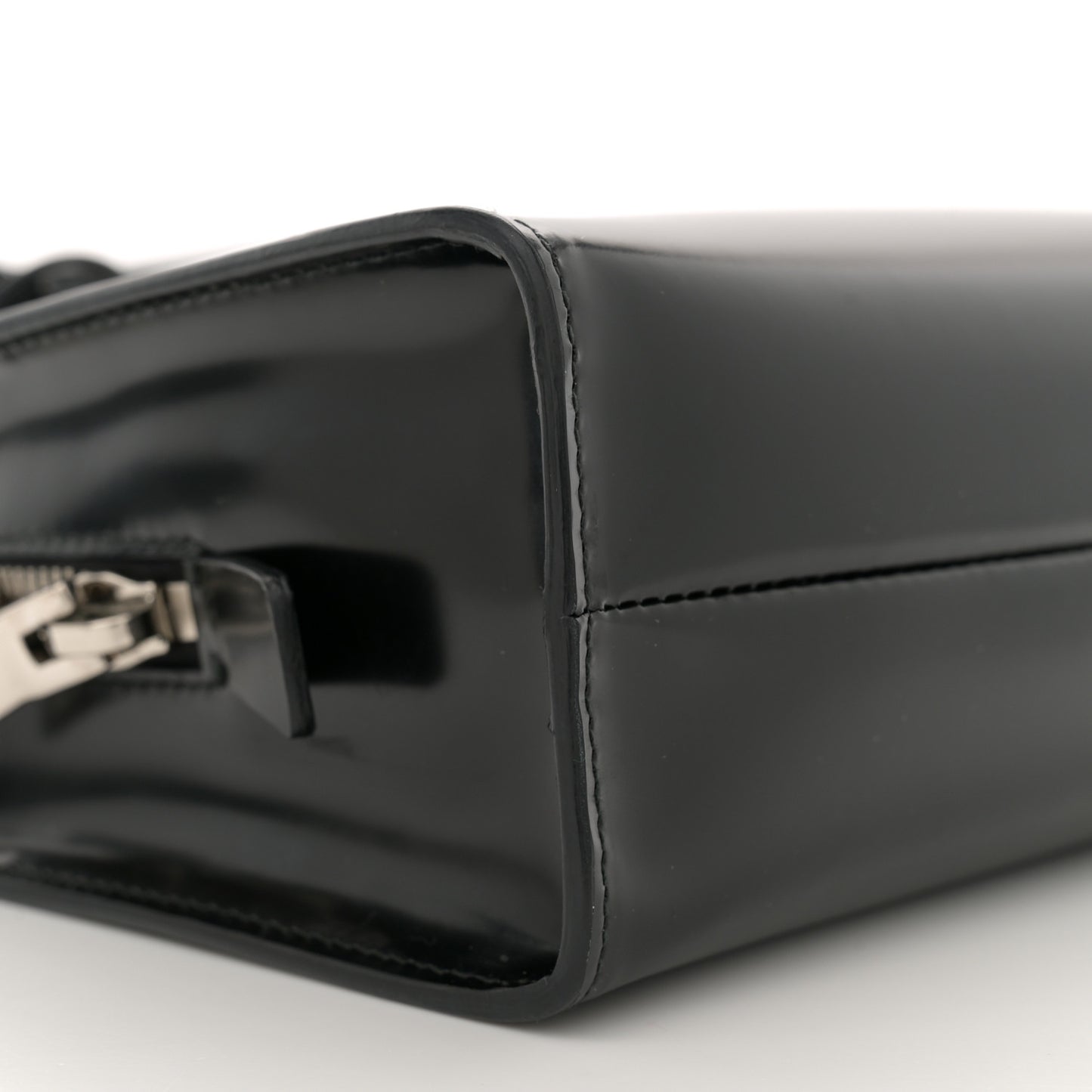 Spazzolato Mini Re-Edition 1995 Double Handle Handbag Black