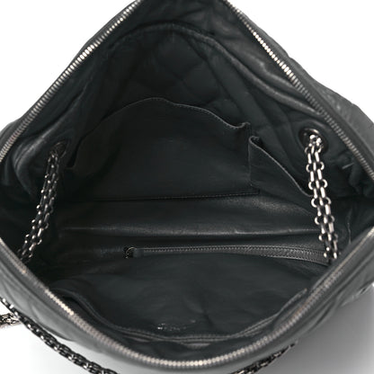 Chanel Aged Calfskin Quilted Large Reissue Camera Case Grey 5 of 10