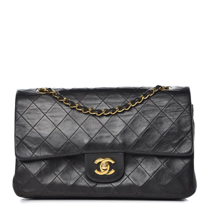 Chanel Lambskin Quilted Medium Double Flap Black 1 of 14