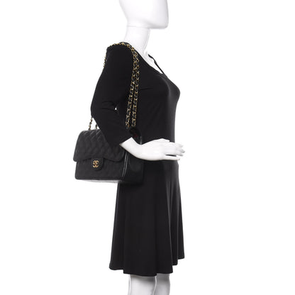 Chanel Caviar Quilted Jumbo Double Flap Black 2 of 11