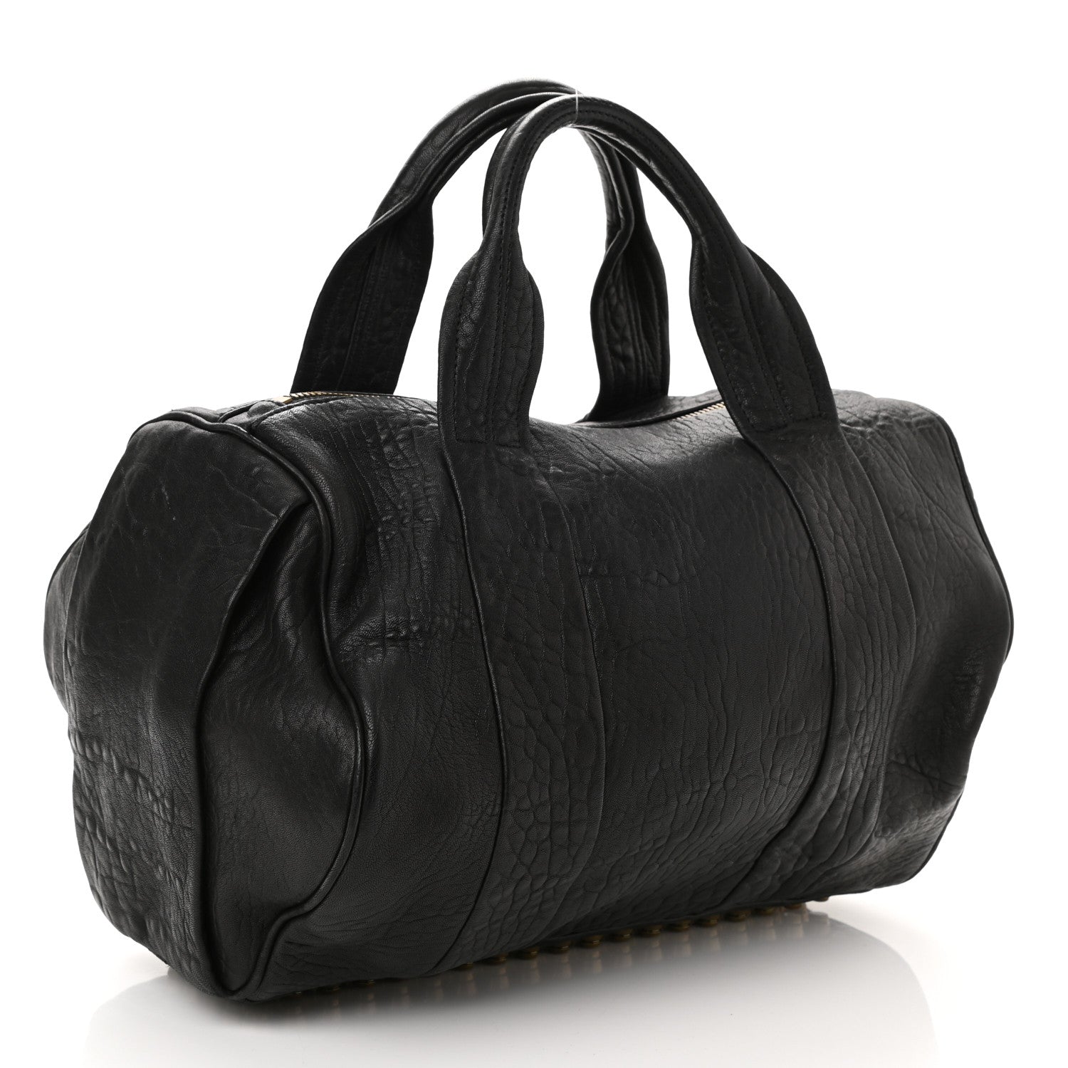 Alexander Wang Pebbled Lambskin Rocco Black Antique Brass Hardware 2 of 9