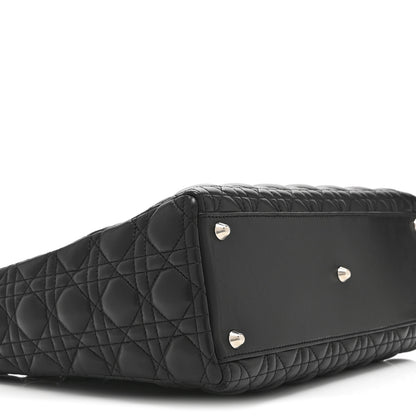 Christian Dior Lambskin Cannage Large Lady Dior Black 9 of 10