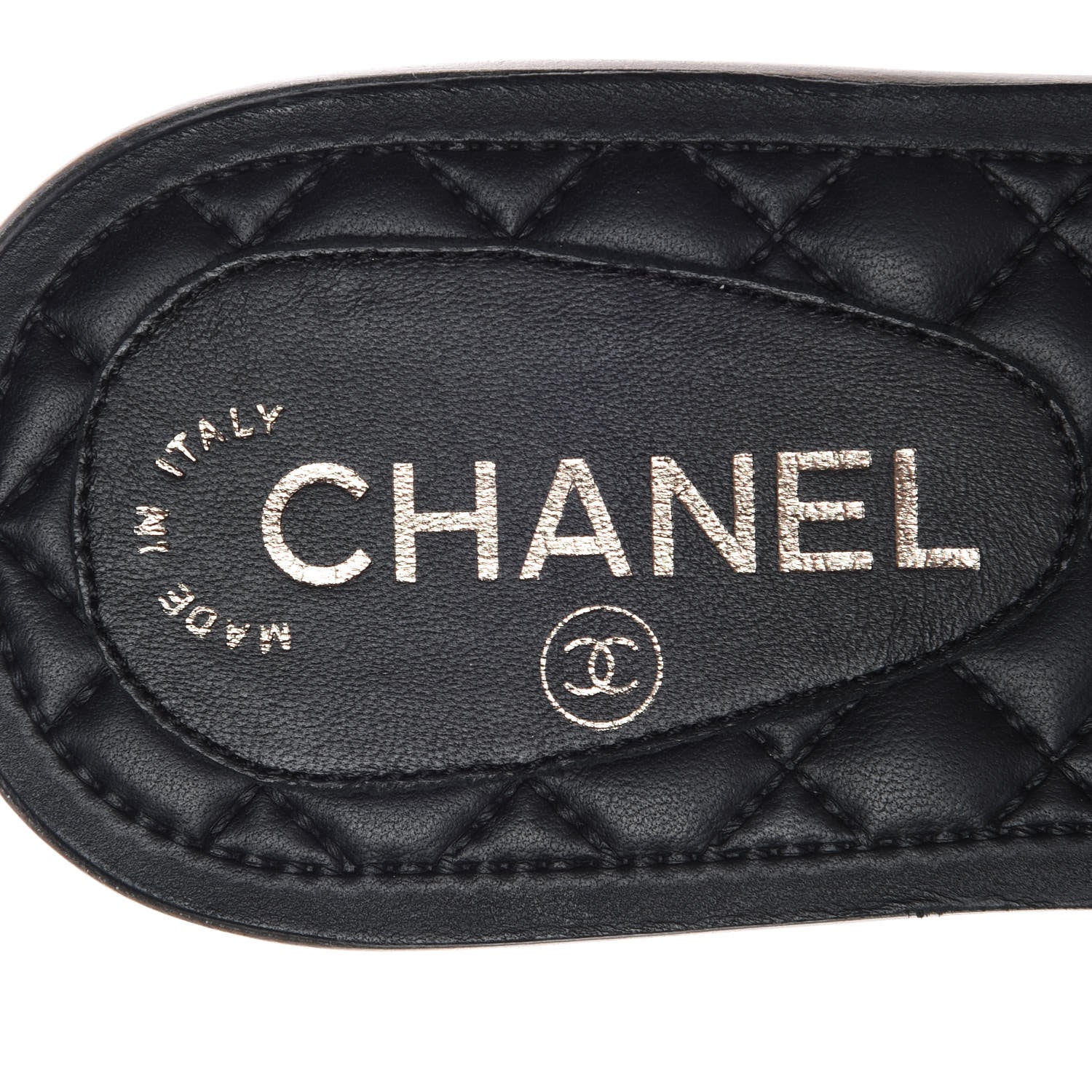 Chanel Lambskin Pearl Cord CC Mules 36 Black Beige 6 of 8