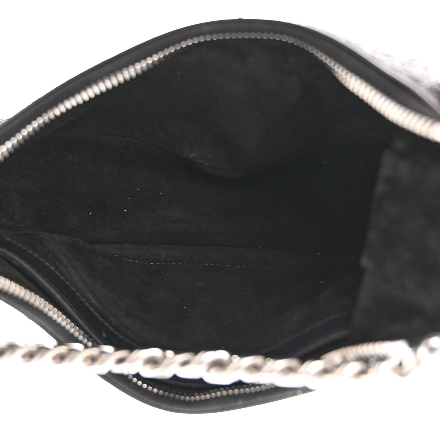 Sequin Medium Chain Ava Shoulder Bag Black