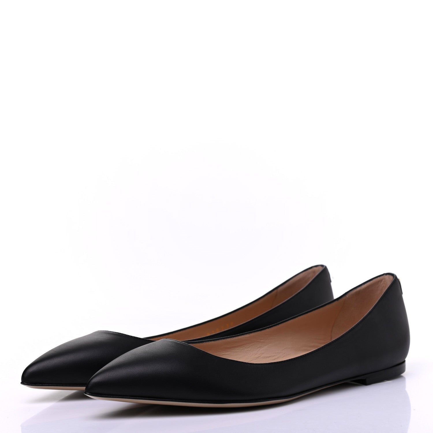 Valentino Garavani Nappa Rockstud Pointy Toe Ballerina Flats 38 Black 3 of 9