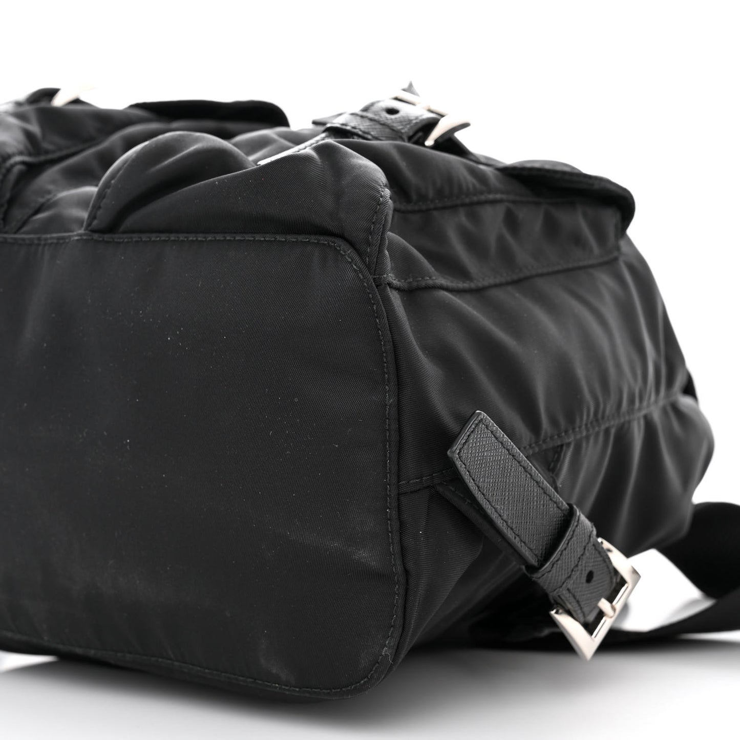 Tessuto Nylon Saffiano Small Backpack Black