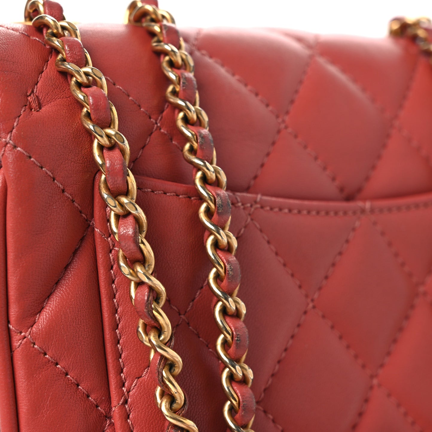 Lambskin Quilted Bi-Color Small Coco Vintage Flap Pink