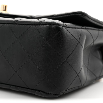 Chanel Lambskin Quilted Mini Rectangular Flap Black 10 of 10