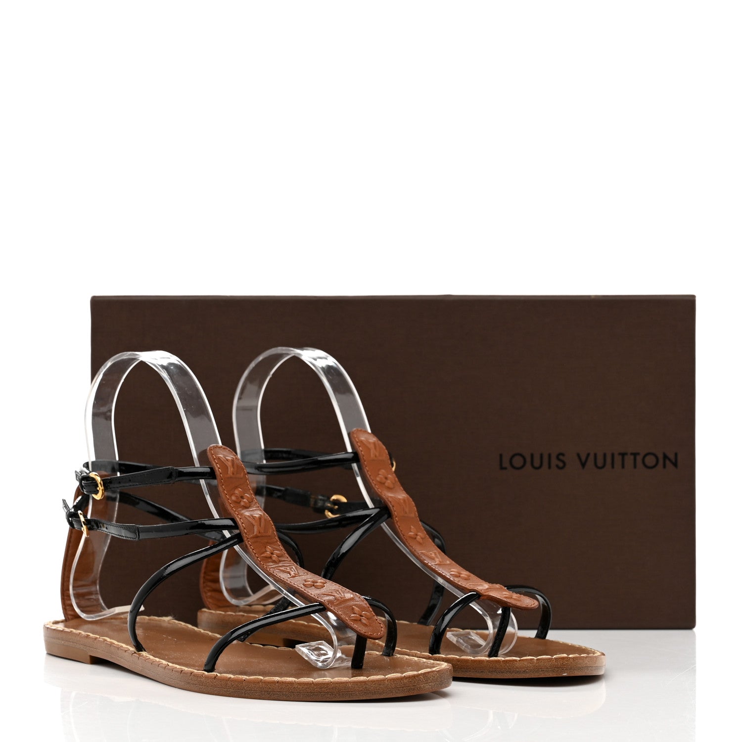 Louis Vuitton Calfskin Key West Sandals 38 Brown 8 of 9