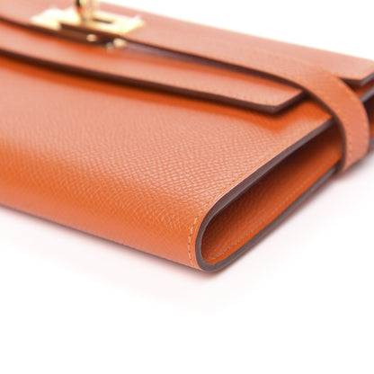 Hermes Epsom Kelly Longue Wallet Orange 8 of 9