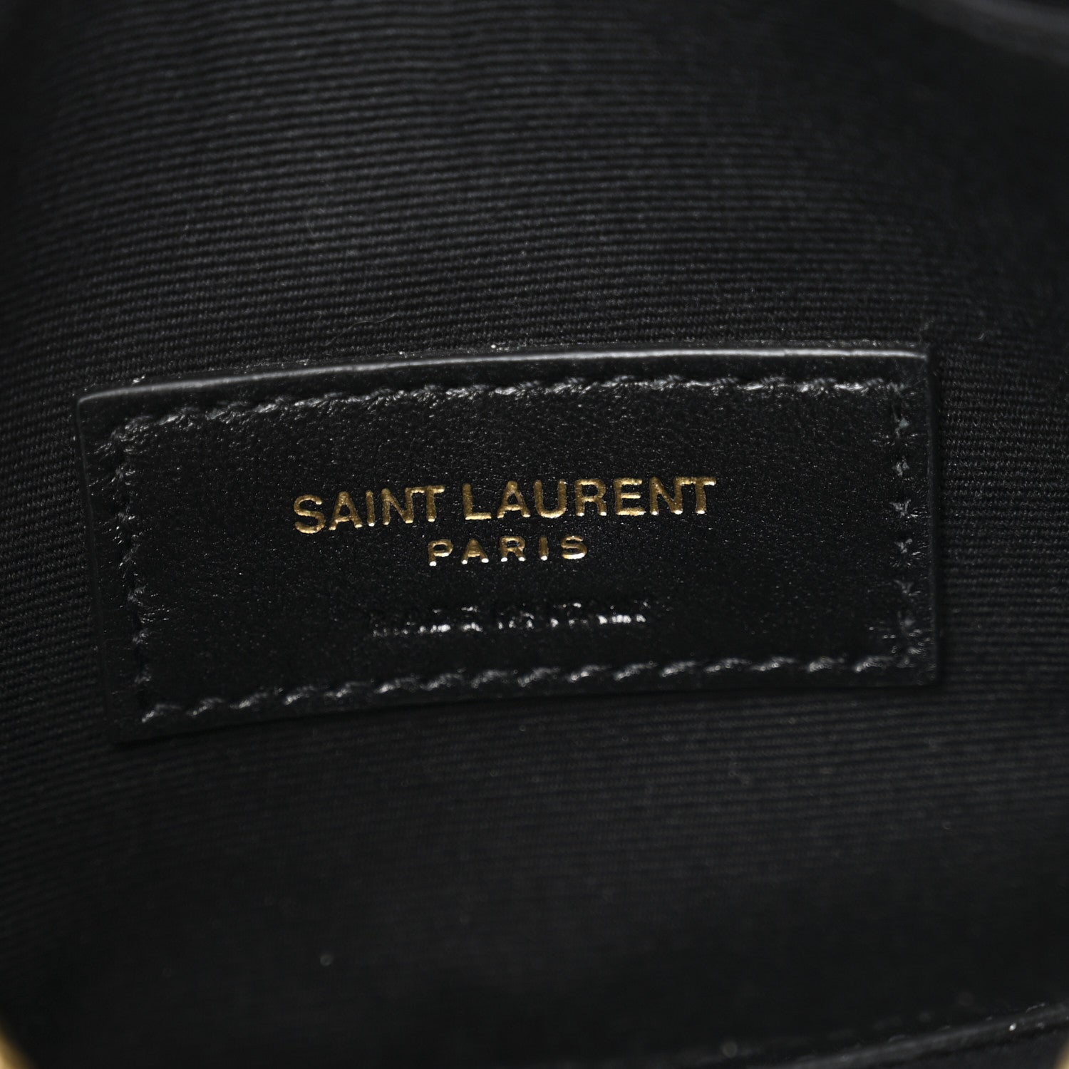 Saint Laurent Grain De Poudre Chevron Monogram Bill Pouch Black 6 of 9