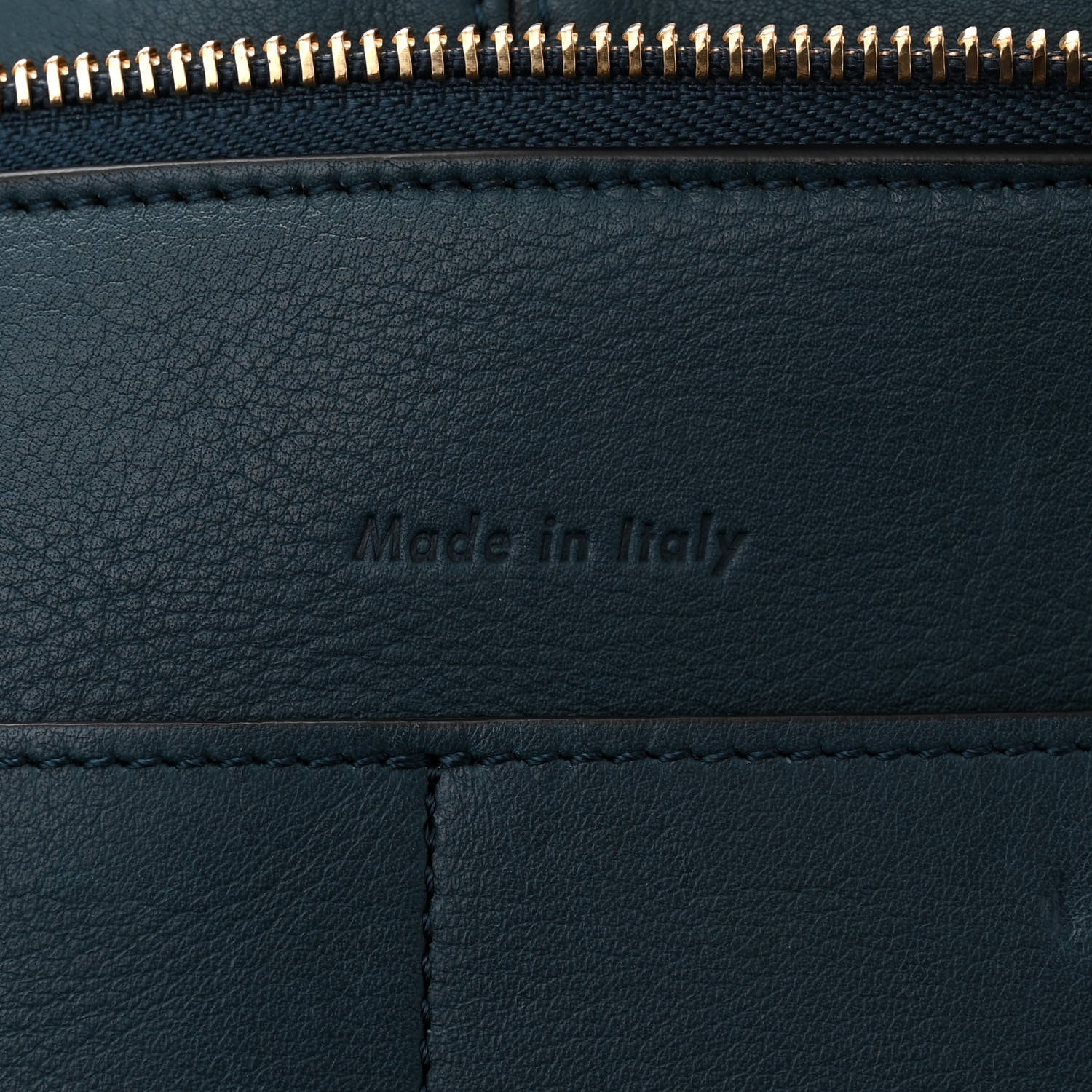 Celine Calfskin Small Tri-Fold Shoulder Bag Steel Blue 8 of 14