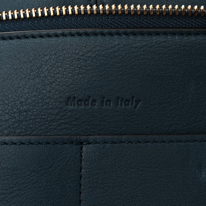 Celine Calfskin Small Tri-Fold Shoulder Bag Steel Blue 8 of 14