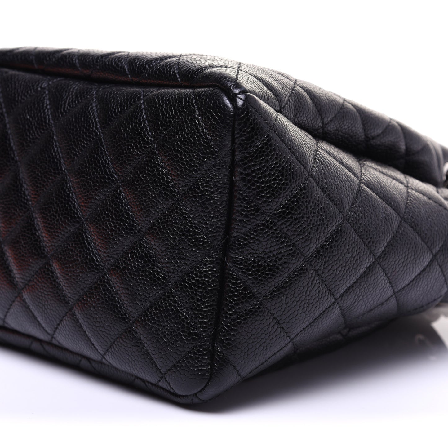 Caviar Quilted Small Chain Bucket Bag Black