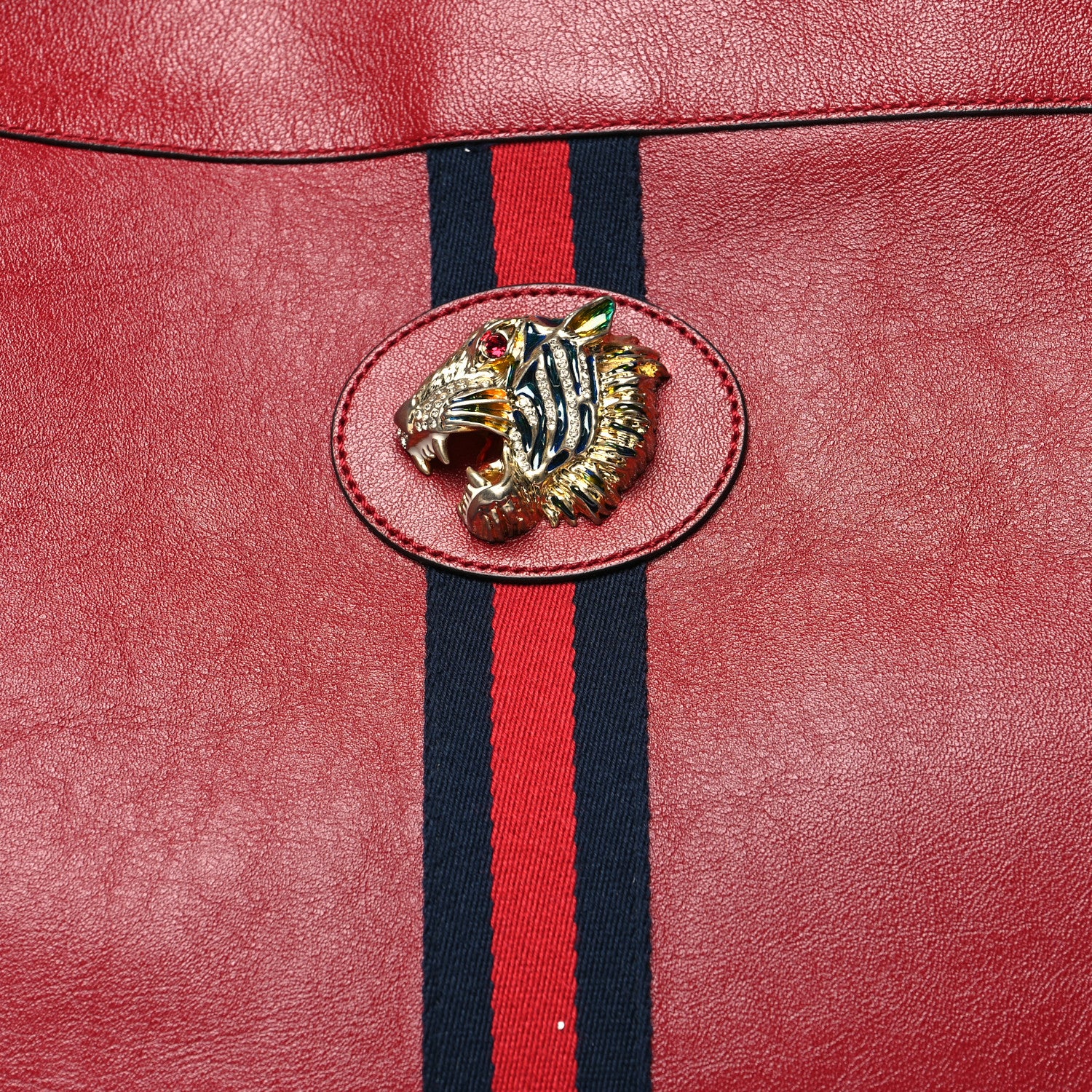 Gucci Calfskin Large Rajah Chain Tote Romantic Cherry 12 of 14