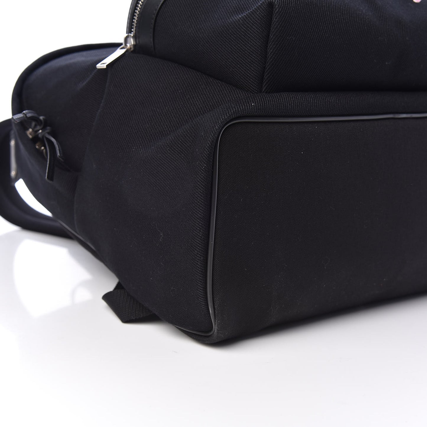 Canvas Signature Embroidered City Backpack Black