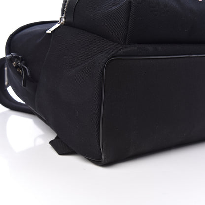 Saint Laurent Canvas Signature Embroidered City Backpack Black 9 of 12